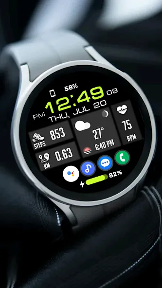 Tiles Window Watch Face NTV556 screenshot 21