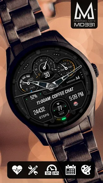 MD331 Analog watch face screenshot 2