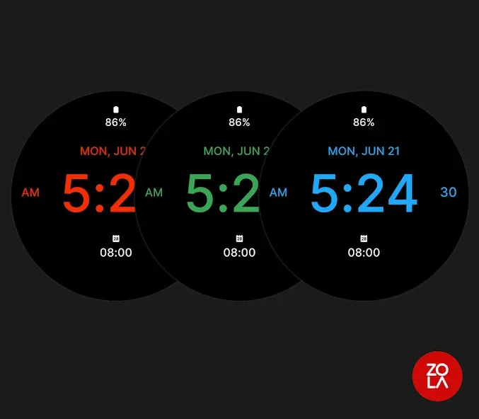 Solid Black Watch Face screenshot 3