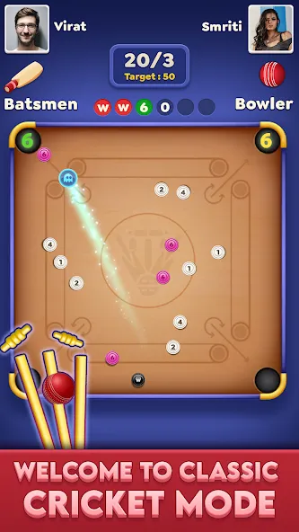 Carrom Cricket: Disc Pool Game screenshot 1