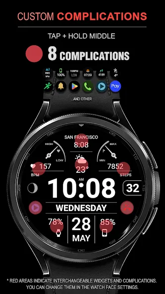 WFP 106 Information watch face screenshot 3