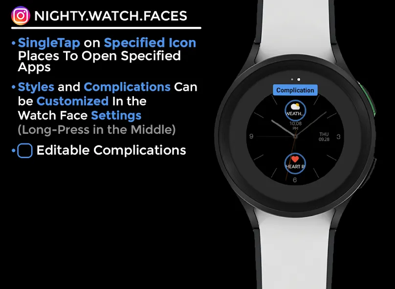 Virtuous Night - watch face screenshot 6