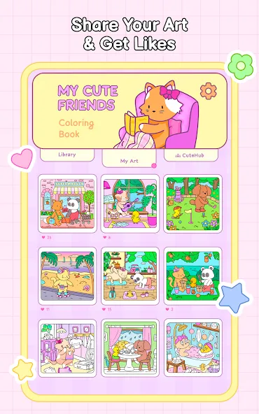 My Cute Friends: Coloring Book screenshot 18