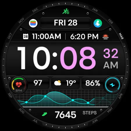 TVV Sport 7 Digital Watch Face screenshot 11