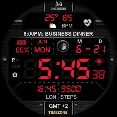 MD112B Digital watch face screenshot 25