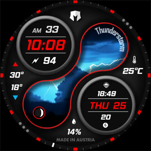 DM160 Stylish Tech Watch Face screenshot 8