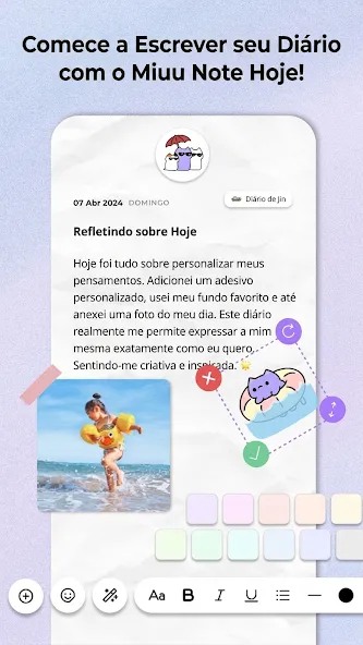 Miuu Note: Diário Fofo Secreto screenshot 1