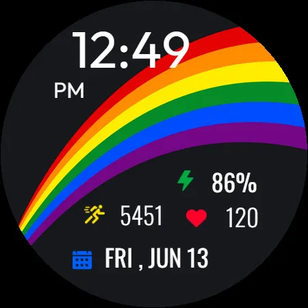Rainbow Pride Watch Face screenshot 34