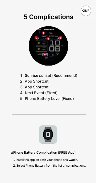 NW073: Digital watch face screenshot 3