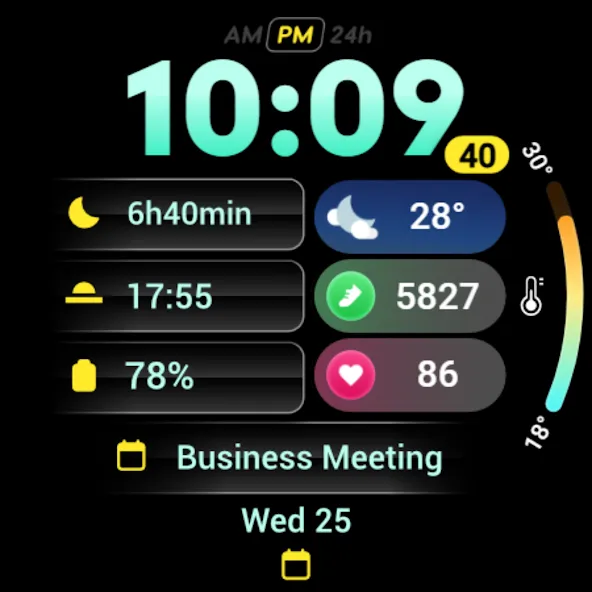 PRADO 92 Weather Watch Face screenshot 14