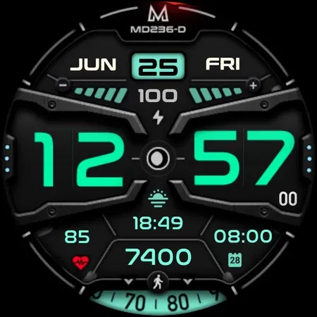 MD236D Digital watch face screenshot 8