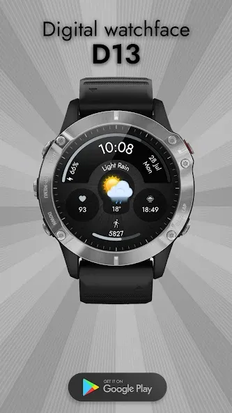 Digital Watchface D13 screenshot 1