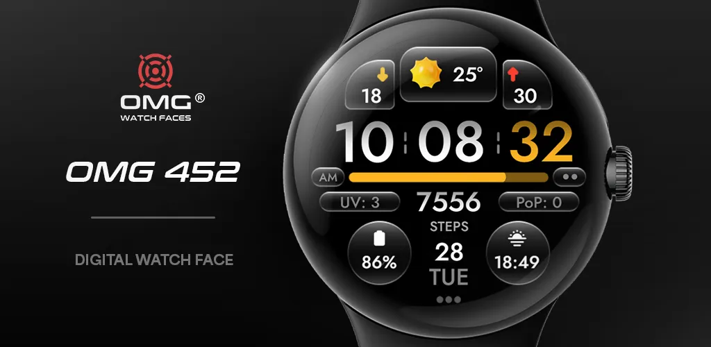 OMG 452 - Digital Watch Face screenshot 1