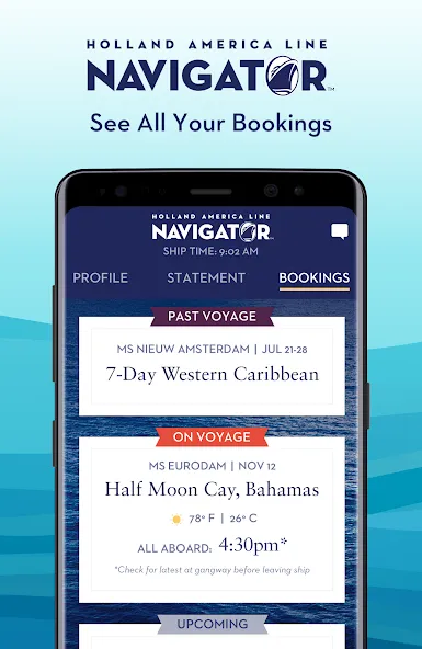Holland America Line Navigator screenshot 1