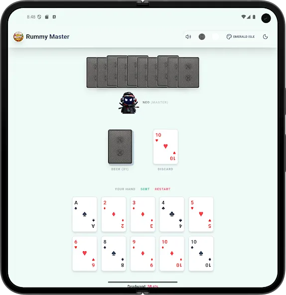 Gin Rummy Master Ai Offline screenshot 22
