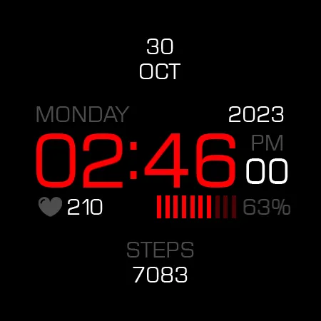 Key099 Digital Watch Face screenshot 25