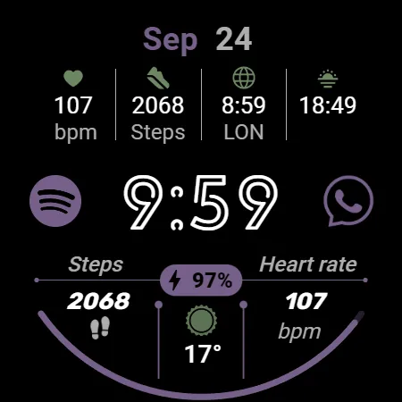 Digital Watchface D17 screenshot 32
