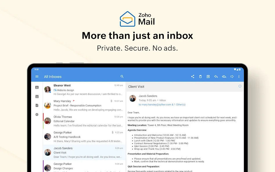 Zoho Mail - Email and Calendar screenshot 7