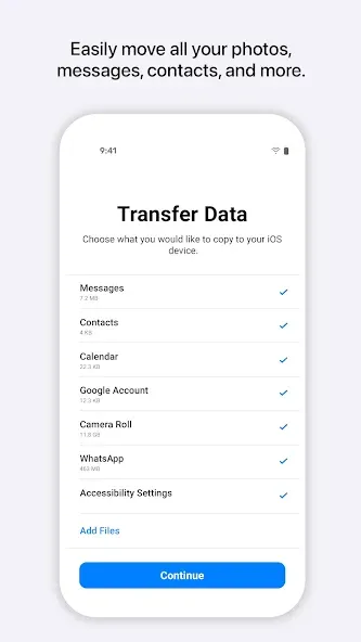 Move to iOS screenshot 1