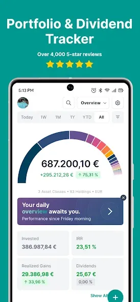 Parqet - Portfolio Tracker screenshot 1