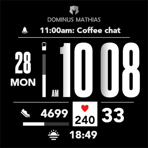 DM145 Big & Bold Watch Face screenshot 5