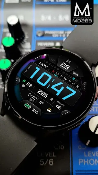 MD283 3D Digital watch face screenshot 3