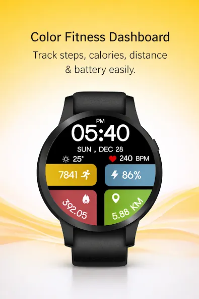 Color FitnessTracker WatchFace screenshot 2