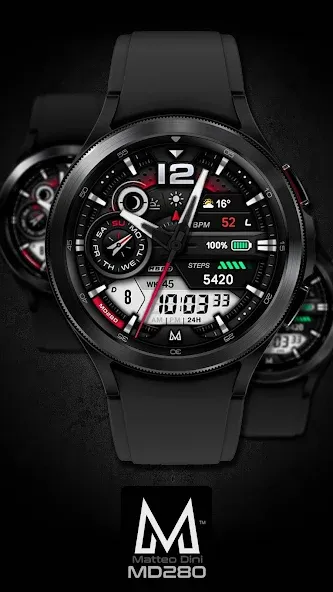 MD280 Analog watch face screenshot 6