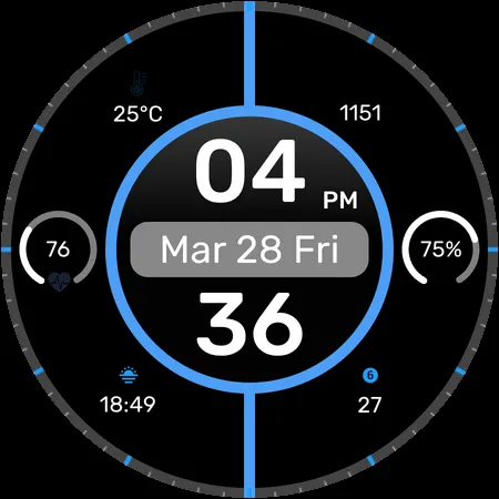 Clock Line Watch Face screenshot 6