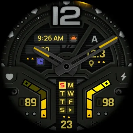 SH068 Watch Face, WearOS watch screenshot 12