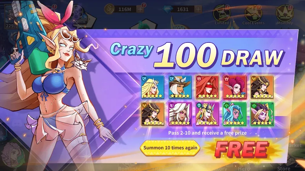 Magic Hero - Mighty 100 summon screenshot 2
