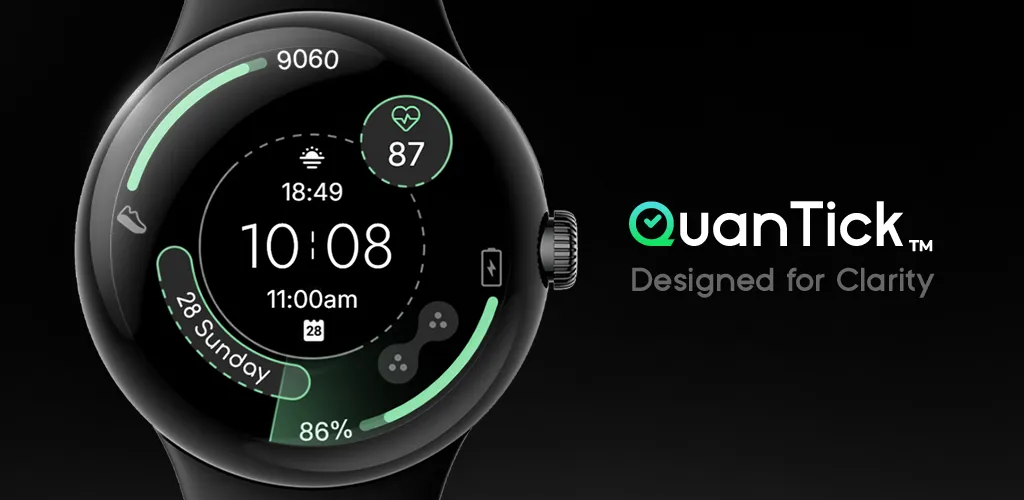 QuanTick 02 Minimal Watch Face screenshot 1
