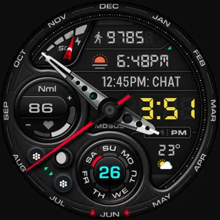 MD305 Analog watch face screenshot 36
