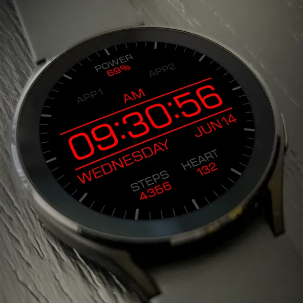 Key066 Digital Watch Face screenshot 2