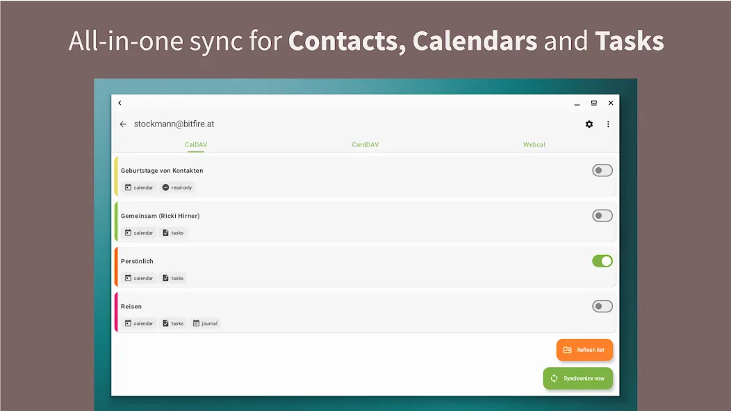 DAVx⁵ – CalDAV CardDAV WebDAV screenshot 8