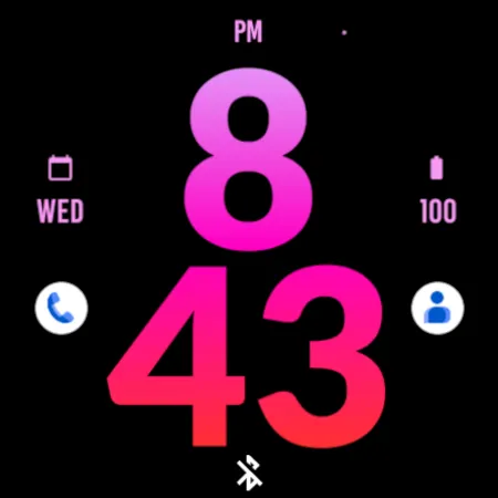 Big Rose Pink Watch Face screenshot 5
