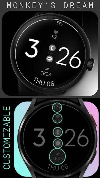 Battery v7 minimal watch face screenshot 2