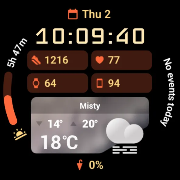 PRADO 94 Weather Watch Face screenshot 14