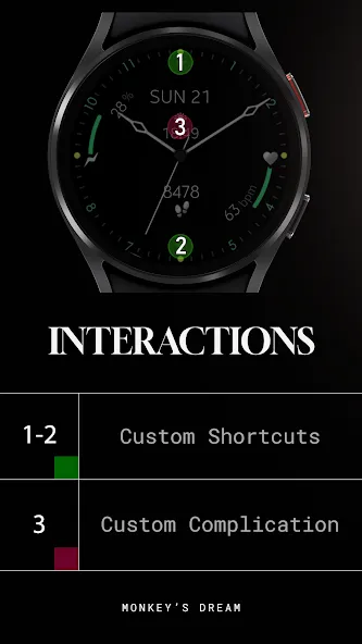 Minimal Black v18 Watch Face screenshot 8