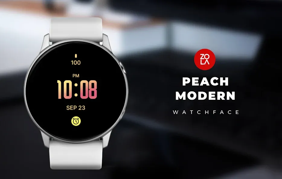 Peach Modern Watch Face screenshot 1