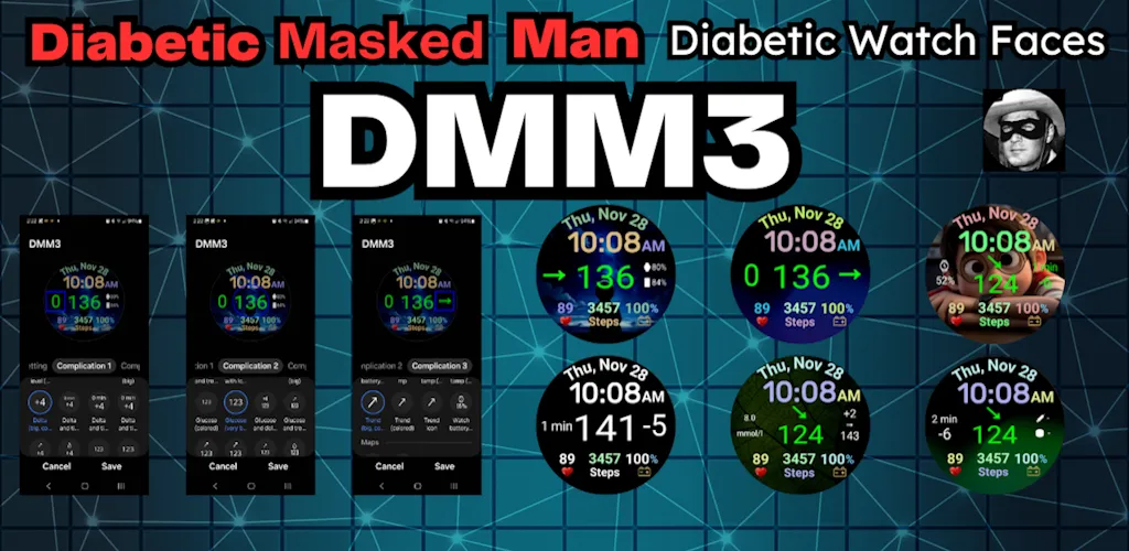 DMM3 Diabetic Watch Face XXL screenshot 2