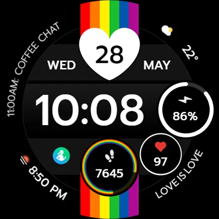 TVV Pride 2 Digital Watch Face screenshot 7