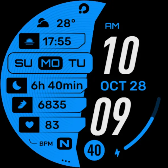 PRADO 39 Digital Watch Face screenshot 9