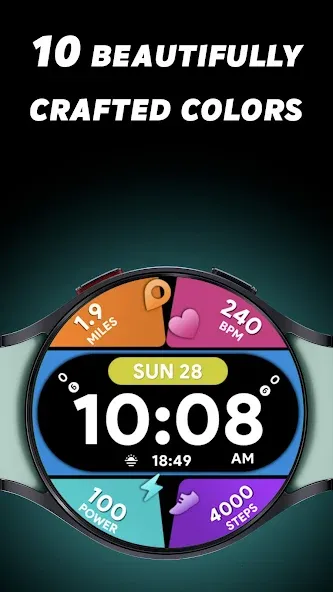 Colorful Info - Watch face screenshot 2