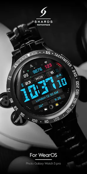 SH057 Watch Face, WearOS watch screenshot 3