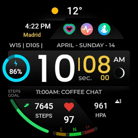 TVV Sport Digital Watch Face screenshot 8