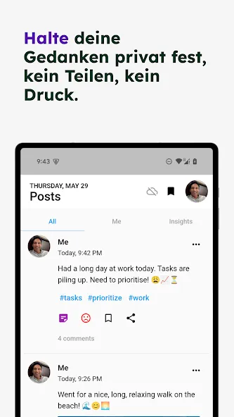 KI-Tagebuch Notizbuch Reflectr screenshot 10