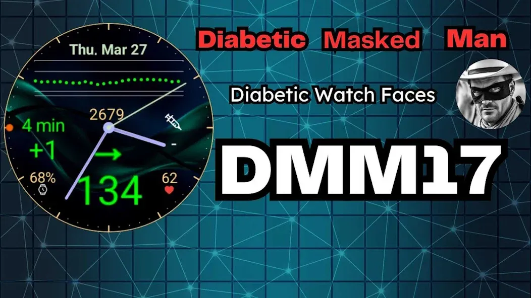 DMM17 Diabetic Watch Face XL screenshot 1