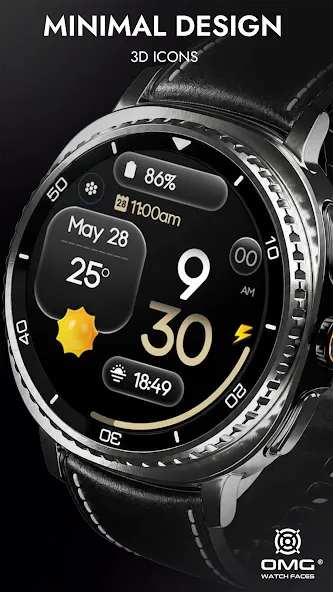 OMG 455 - Modern Watch Face screenshot 5