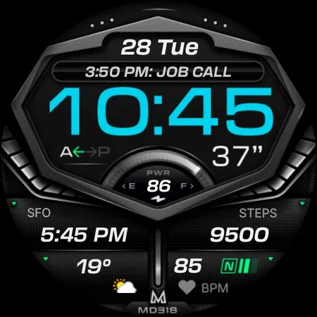 MD318 3D Digital Watch Face screenshot 12